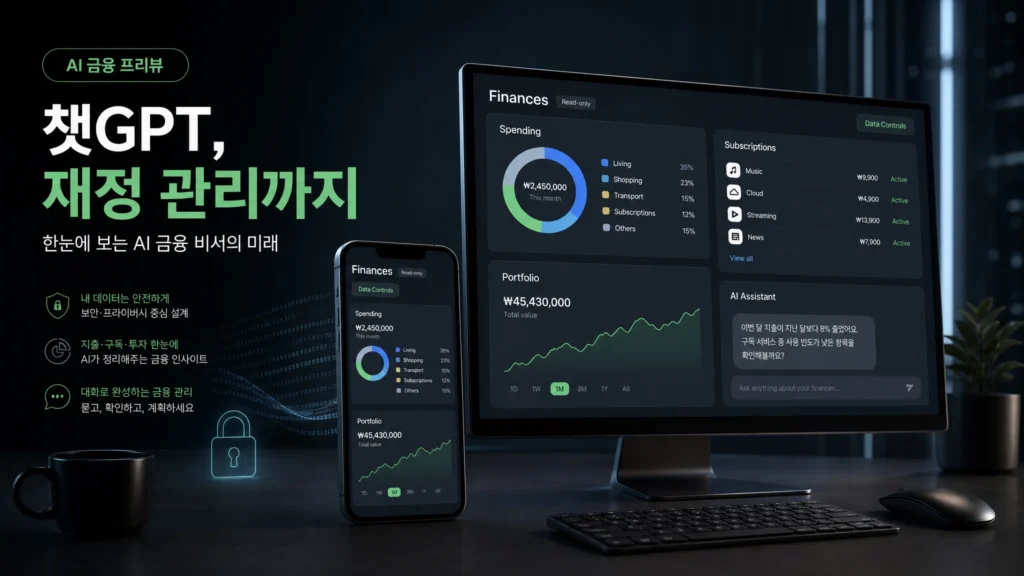 ChatGPT 금융 계좌 연동 시작됐다: Finances 프리뷰 출시와 주요 특징