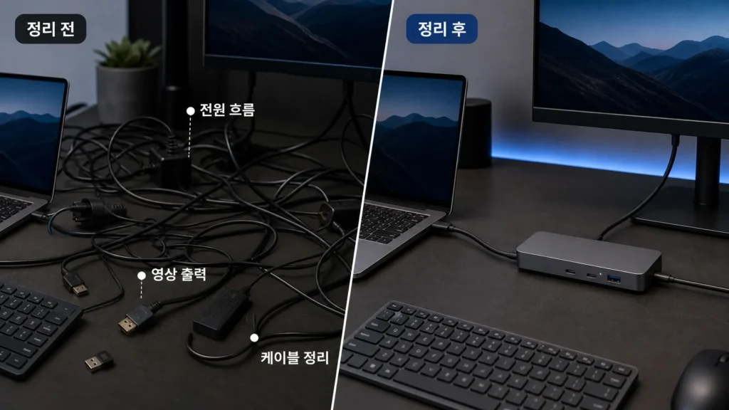 USB-C 허브와 도킹스테이션 고르는 법: 포트 수보다 중요한 전원 흐름